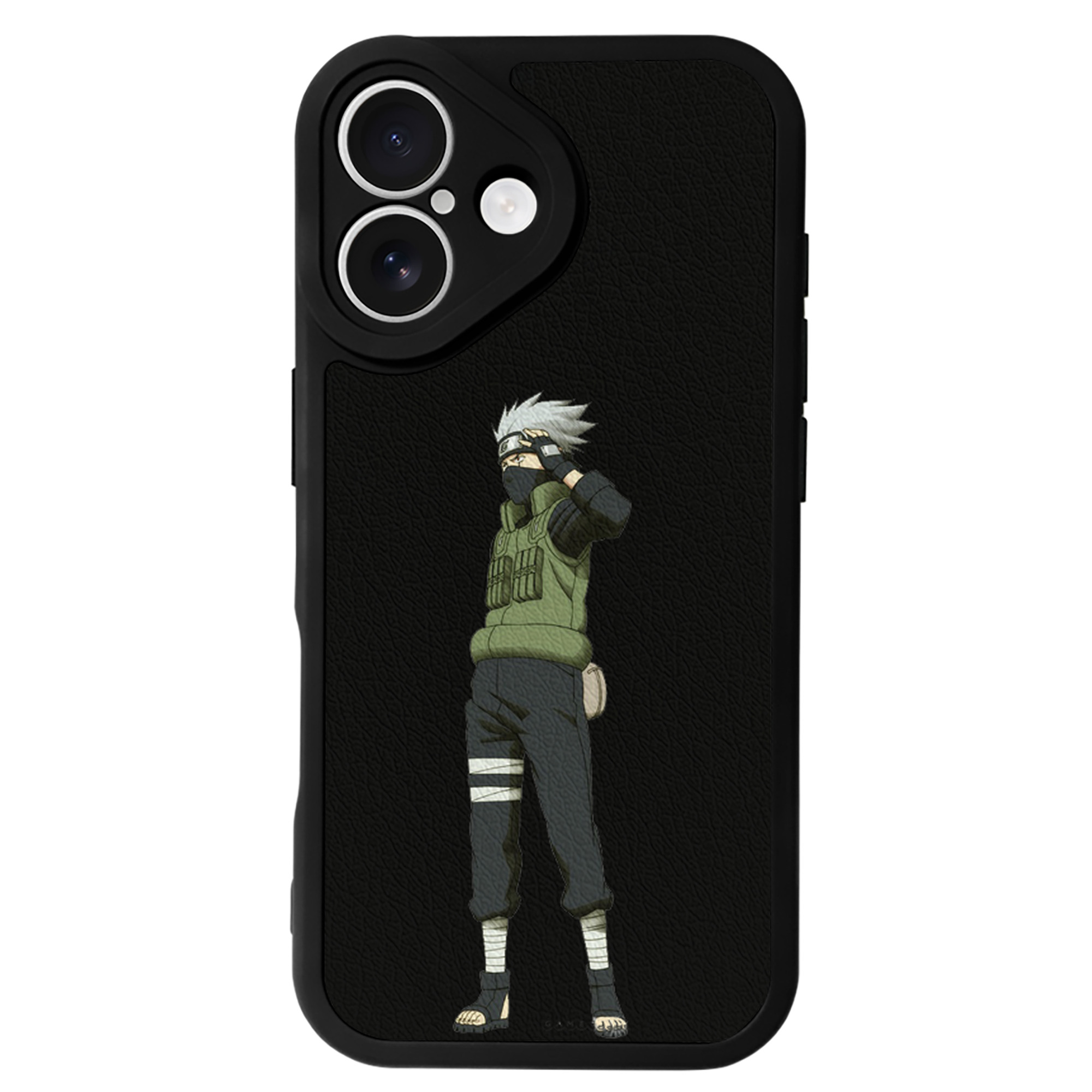 （画像用） NARUTO -ナルト- はたけ カカシ Hatake Kakashi 【iPhone 16シリーズ対応】シリコンスマホケース（レザー調） 材質：シリコン